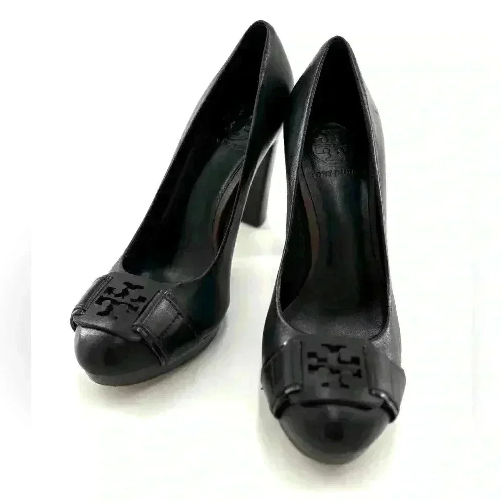 Tory Burch Black Leather High Heels in size 5.5  US